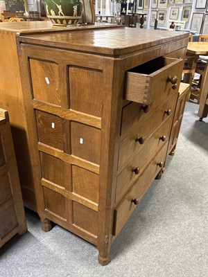 Lot 87 - Robert 'Mouseman' Thompson of Kilburn, an oak chest of drawers