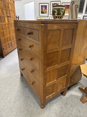 Lot 87 - Robert 'Mouseman' Thompson of Kilburn, an oak chest of drawers