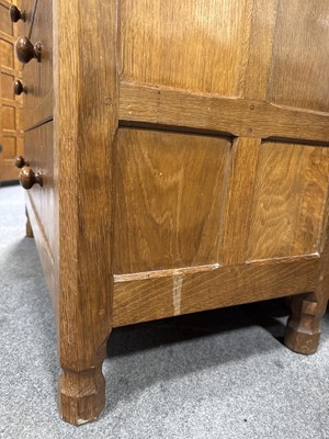 Lot 87 - Robert 'Mouseman' Thompson of Kilburn, an oak chest of drawers
