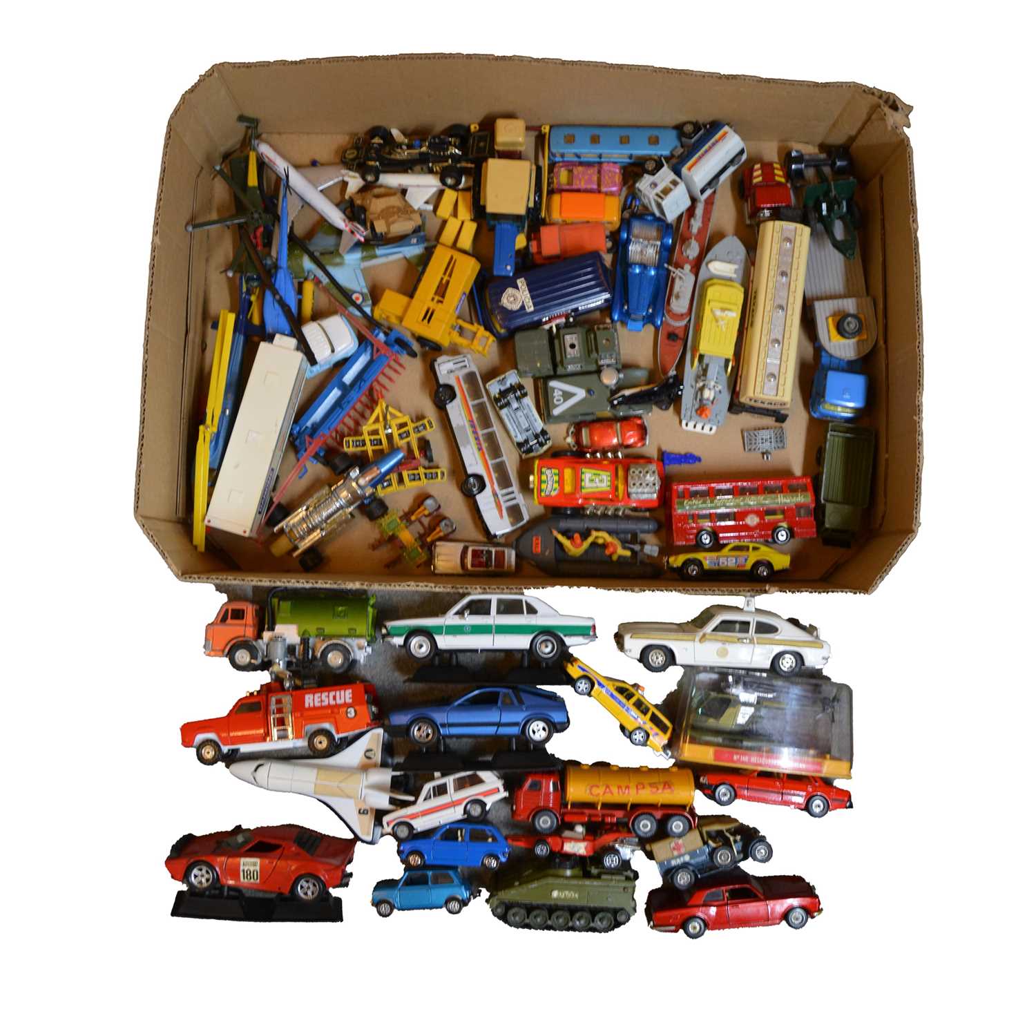 Lot 49 - Loose die-cast model vehicles, including Dinky, Corgi, Joel, Polistil and others