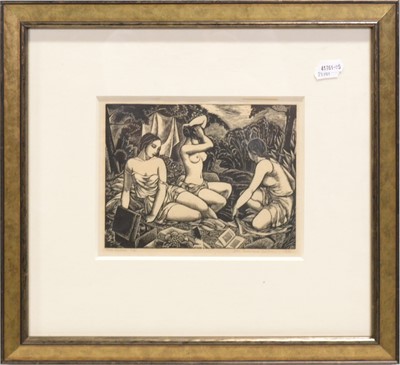 Lot 305 - John Buckland Wright (British, 1897-1954), Three bathers