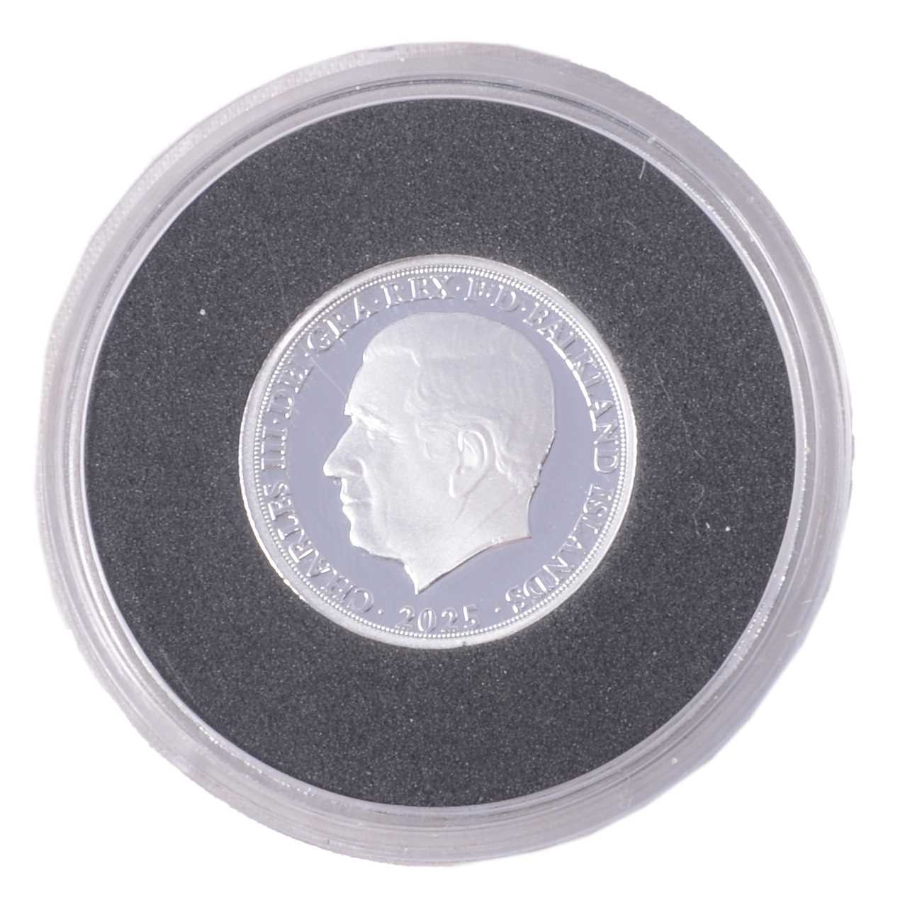 Lot 93 - VE Day 80th Anniversary Silver Proof Sovereign, Charles III 2025.