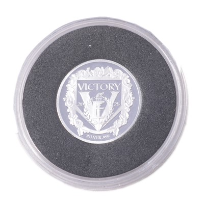 Lot 93 - VE Day 80th Anniversary Silver Proof Sovereign, Charles III 2025.
