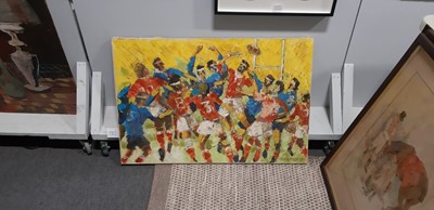 Lot 36 - Gerry Blood, Rugby match