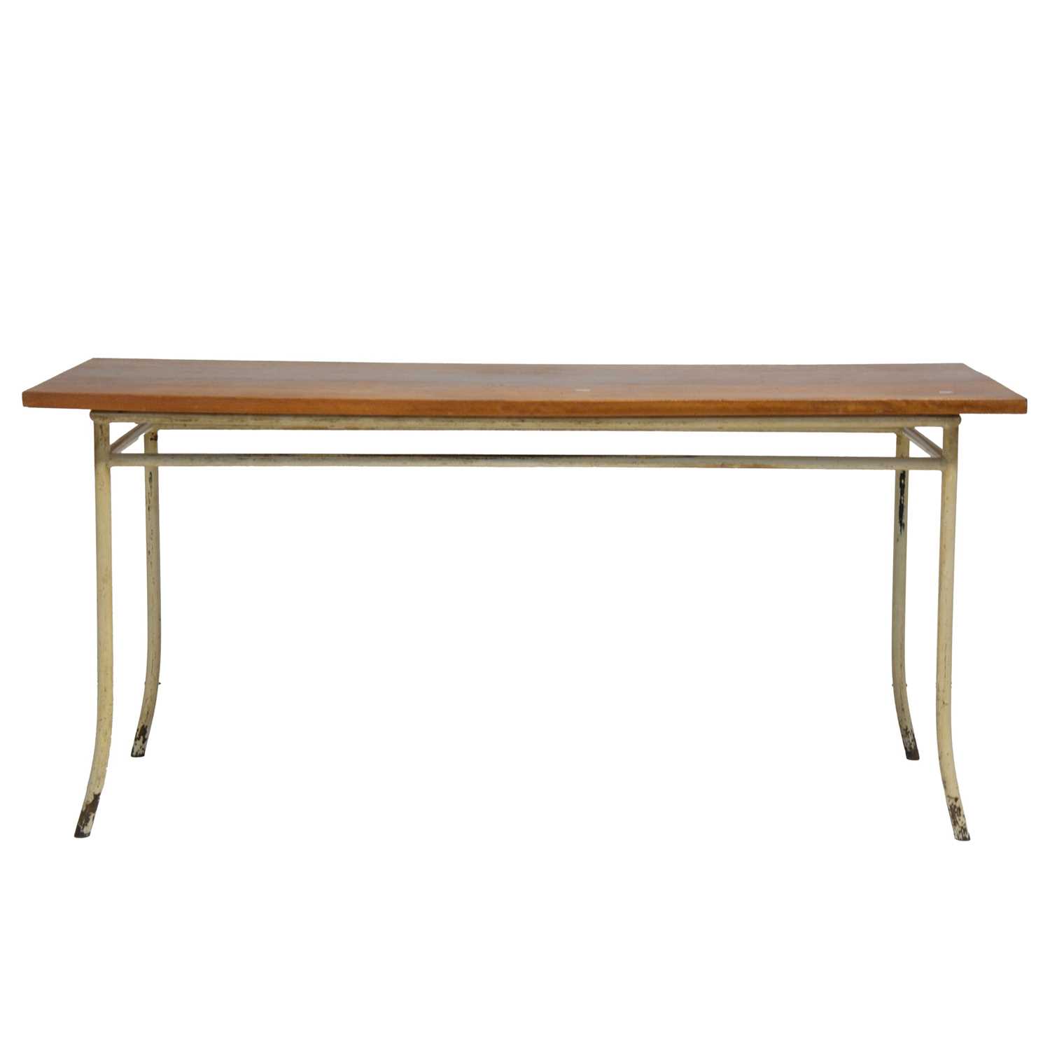 Lot 56 - Industrial style worktable/ desk, mid 20th-century