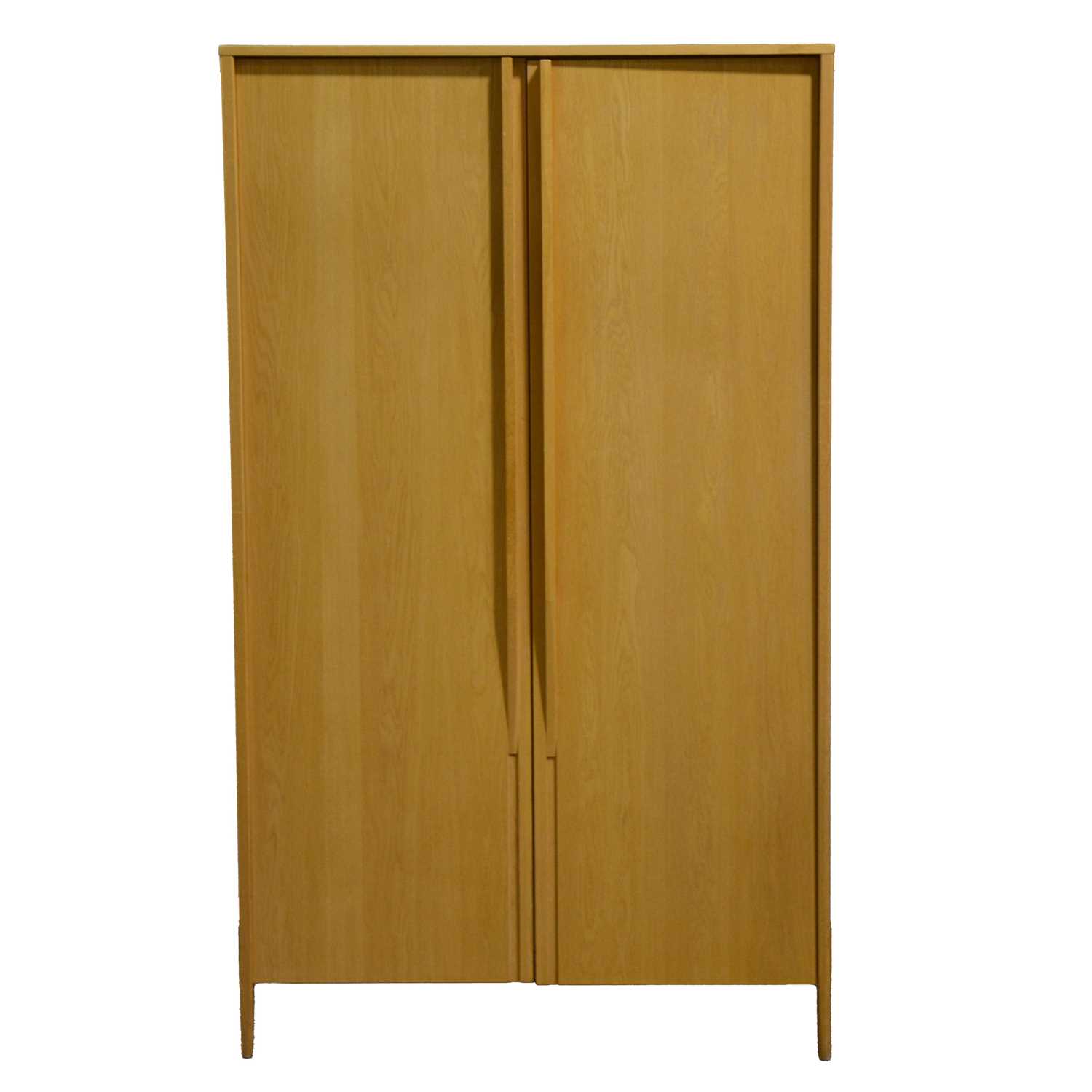Lot 59 - Modern blonde oak wardrobe, by Ercol