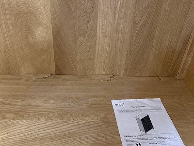 Lot 59 - Modern blonde oak wardrobe, by Ercol