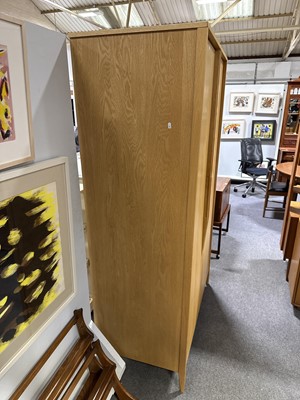Lot 59 - Modern blonde oak wardrobe, by Ercol