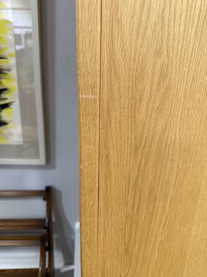 Lot 59 - Modern blonde oak wardrobe, by Ercol