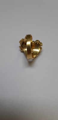 Lot 49 - A 1970's vintage opal and diamond ring.