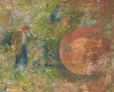 Lot 28 - Ronald Hamilton Moore, Garden of the Monolith, 1943, and five other landscapes