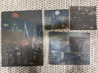 Lot 29 - Ronald Hamilton Moore, Landscape 1938, and five other abstract landscapes