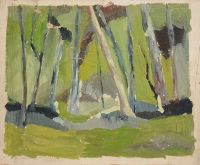 Lot 30 - Ronald Hamilton Moore, Snowstorm on the sea front, 1990, and eight other works