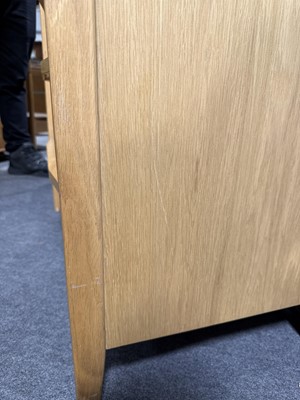 Lot 58 - Modern blonde oak chest of drawers, by Ercol