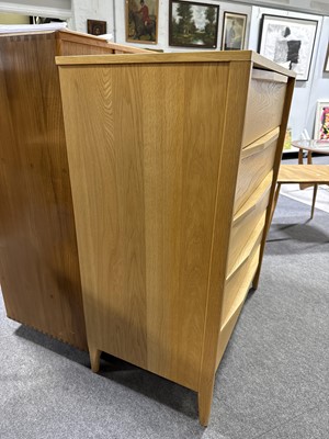 Lot 58 - Modern blonde oak chest of drawers, by Ercol