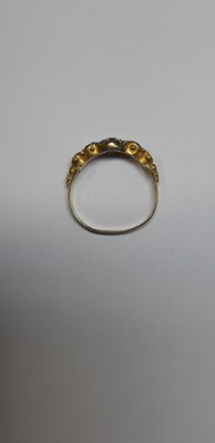 Lot 27 - Two gemset rings, green stone and diamond, green and pink gemstones.