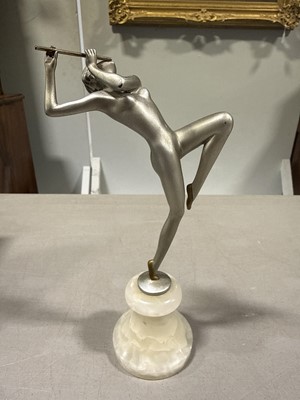 Lot 32 - Josef Lorenzl, an Art Deco figure of a Dancer with flute