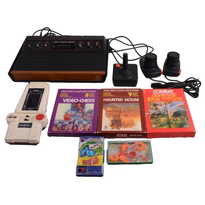 Lot 191 - A collection of 1970s/80s video games/toys, including an Atari 2600 video game console and games