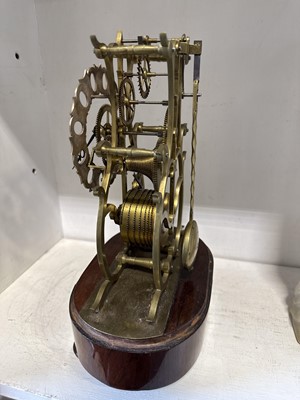 Lot 100 - 19th Century English brass skeleton clock