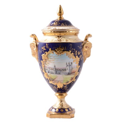 Lot 34 - Coalport, three limited edition urns and covers