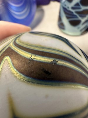 Lot 26 - Loetz Crete Formosa shell, other iridescent glass