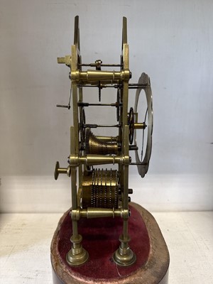 Lot 101 - Victorian brass skeleton timepiece clock