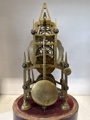 Lot 101 - Victorian brass skeleton timepiece clock