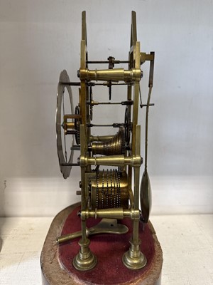 Lot 101 - Victorian brass skeleton timepiece clock