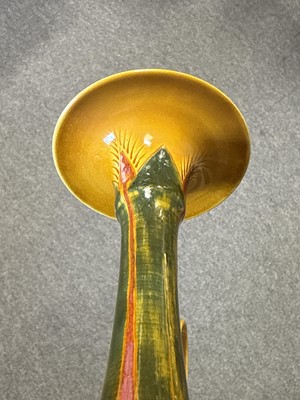 Lot 14 - Unusual pair of Doulton Lambeth Art Nouveau candlesticks