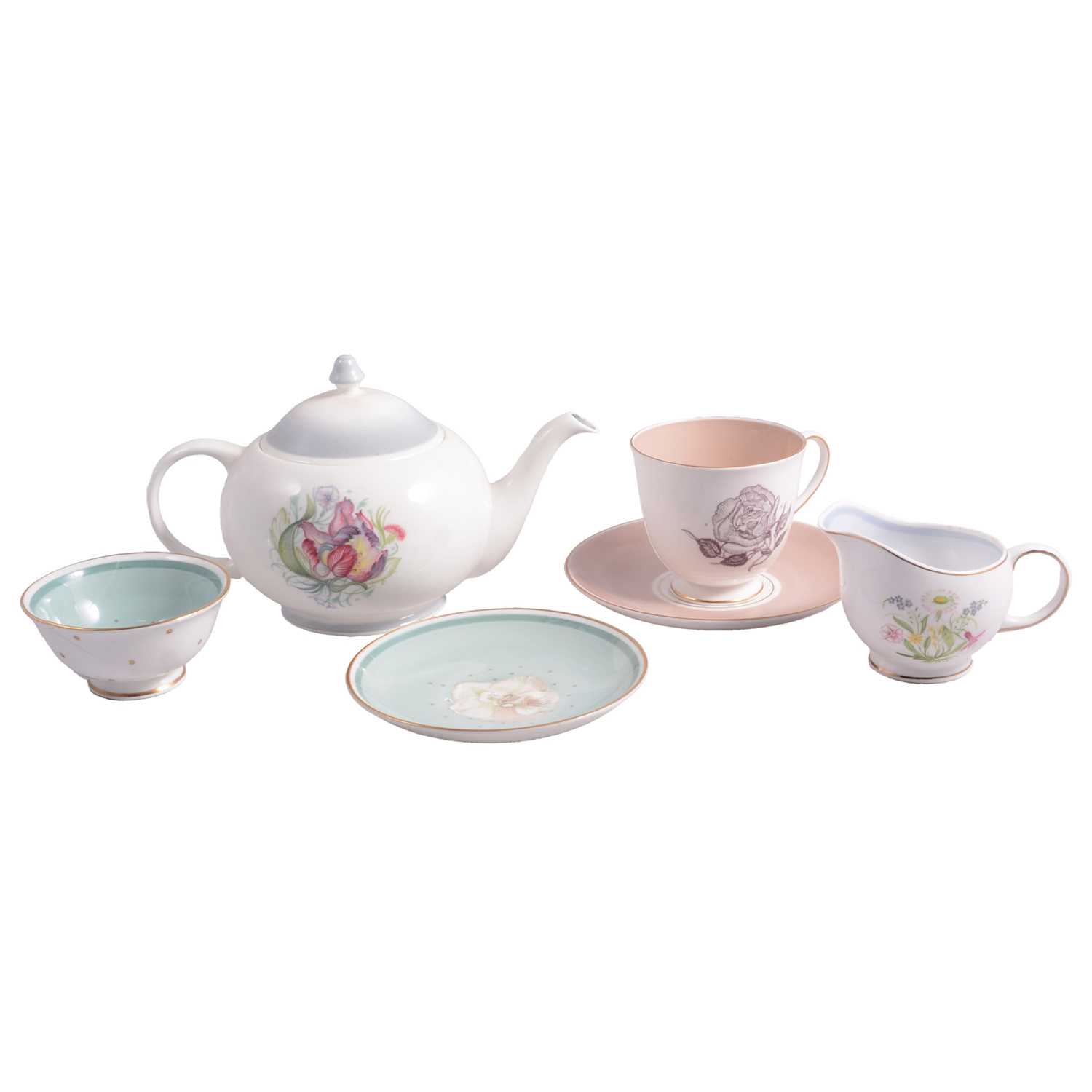 Lot 72 - Five Susie Cooper part tea sets, various patterns.