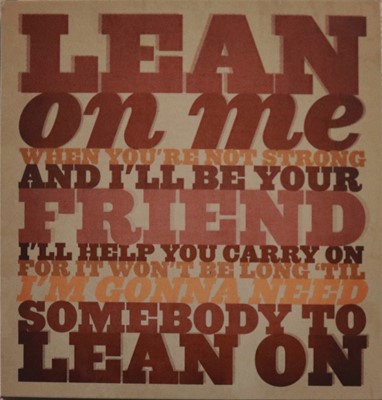 Lot 310 - Seven tiles displaying song lyrics