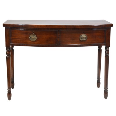 Lot 359 - George IV mahogany bowfront servery
