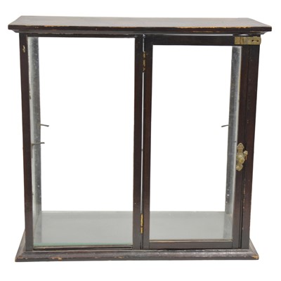 Lot 388 - Ebonised counter-top display cabinet