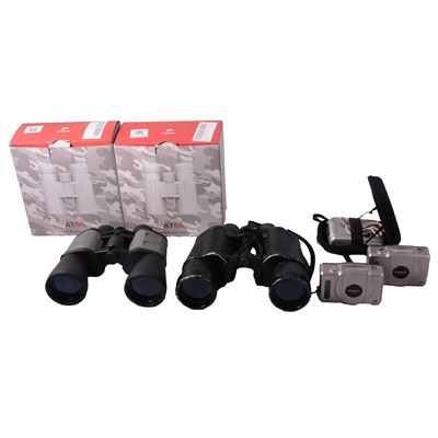 Lot 111 - Six pairs of binoculars and cameras