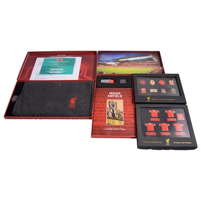 Lot 141 - Liverpool FC, a box of club membership packs and gifts