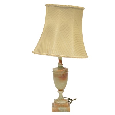 Lot 350 - Alabaster vase-shape lamp base