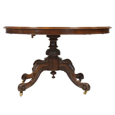 Lot 389 - Victorian burr walnut table