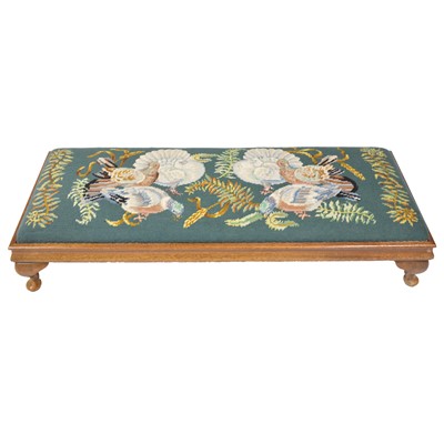 Lot 373 - Mahogany footstool