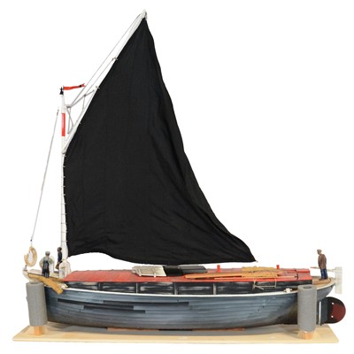 Lot 247 - Scratch built detailed model boat, Norfolk Wherry