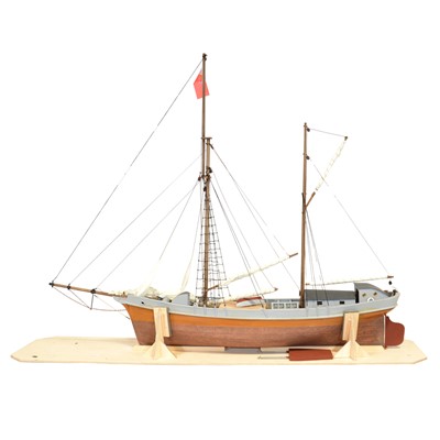 Lot 253 - Scratch-built scale model of a West Country Trading Ketch boat