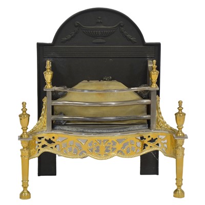 Lot 404 - Modern brass fireplace