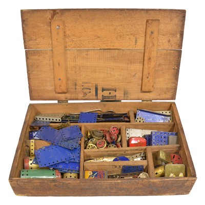 Lot 186 - Two crates of Meccano construction parts