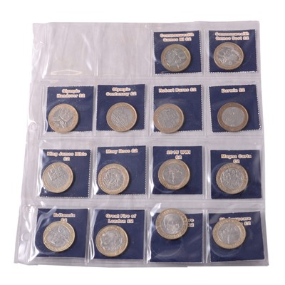 Lot 217 - Fourteen rarer date £2 commemorative coins from circulation.