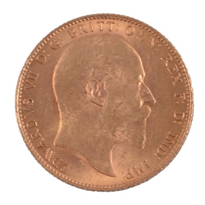 Lot 257 - Gold Full Sovereign Coin, Edward VII 1902.