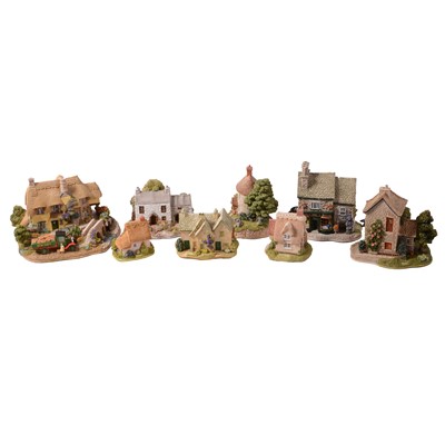 Lot 23 - Eight Lilliput Lane buildings, Beatrix Potter Hill Top and others.