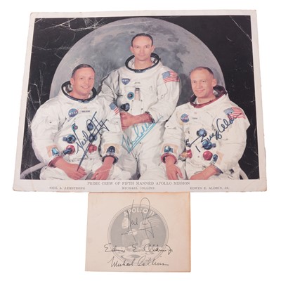 Lot 170 - Apollo 11 interest: signed NASA-issued photograph by the three principal crew