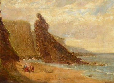 Lot 294 - H Shick? Victorian School, Figures picnicking on a beach
