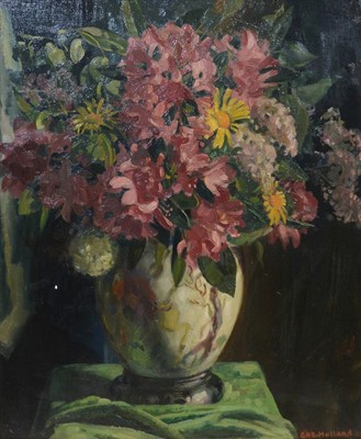 Lot 282 - George Herbert Buckingham Holland, Still life of flowers in a vase