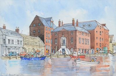 Lot 285 - Three modern watercolours by C Bennett and Michael Quigley