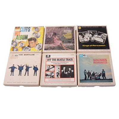 Lot 117 - Six Parlophone 3 3/4 ips Twin Track Mono Tape Records - The Beatles, and others